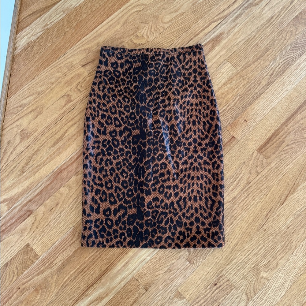 Gracia leopard pencil skirt work skirt